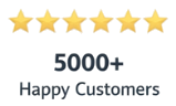 5000+ Happy Customers rating